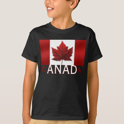 キッズカナダ国旗TシャツKid's オーガニック Canada T Tシャツ (正面)