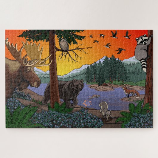 キッズカナダ野生動物アートパズル ジグソーパズル (横)