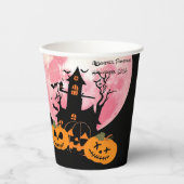 キッズカボチャハローウィンパーティ紙カップ 紙コップ (正面)
