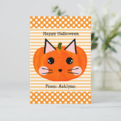 キッズカボチャ猫ハロウィーン カード (スタンド正面)