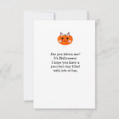 キッズカボチャ猫ハロウィーン カード (裏面)
