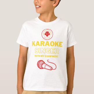 キッズカラオケマイクデザイン Tシャツ