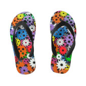 キッズカラフルギアペアのビーチサンダル キッズビーチサンダル (フットベッド)