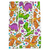 キッズカラフル恐竜 ミディアムペーパーバッグ (裏面)