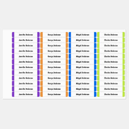 キッズカラフル新学期パーソナライズされた服 ラベル
