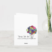 キッズカラフル熱気球鳥の水彩 カード (裏面)