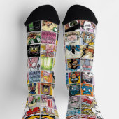 キッズカラフル熱狂するキャラクター顔パターン名 ソックス (上部)