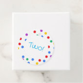 キッズカラフル紙吹雪ドット2nd誕生日 フェイバータグ (インサイチュ)