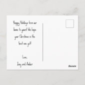 キッズカラーあなた自身のホリーすてきホリデークリスマス ポストカード (裏面)