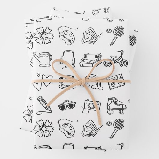 キッズカラークールブックバースデーパーティー紙 ラッピングペーパーシート (インサイチュ)