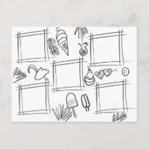 キッズカラートロピカルおもしろいスケッチ