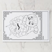 キッズカラーリングアクティビティ – Foo Dog & Darma Doll ペーパーパッド (正面)