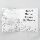 キッズカラーリングダノモンスタートラック誕生日 カード (内部)