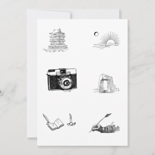 キッズカラーリングページクリエイティブデザイン 招待状 (正面)