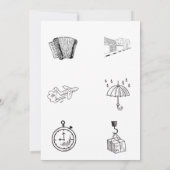 キッズカラーリングページクリエイティブデザイン 招待状 (裏面)