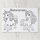 キッズカラーリングユニコーン ペーパーパッド (正面)