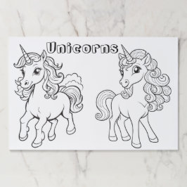 キッズカラーリングユニコーン ペーパーパッド