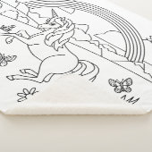 キッズカラー私ユニコーンレインボー シェルパブランケット (3/4)