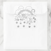 キッズカラー私ユニコーンレインボー スクエアシール (バッグ)