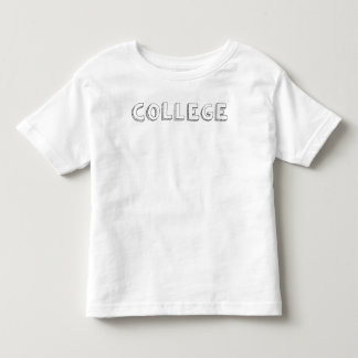 キッズカレッジユーモアTシャツ – ハンドスケッチレタリング トドラーTシャツ