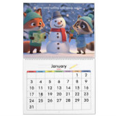 キッズカレンダー – 祝祭日を楽しもう カレンダー (1月 2027)