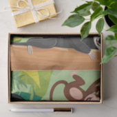 キッズカワイイ動物ジャングルタイガーモンキーデコパージュ 薄葉紙 (ギフト)