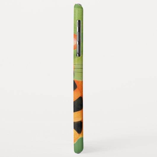 キッズカワイイ動物タイガー顔グリーンオレンジ Case-Mate iPhoneケース (裏面/左)