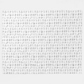 キッズカワイイ単丁目ミニチュアアニマルアート フリースブランケット (正面(横))