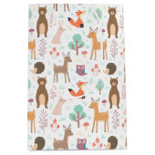 キッズカワイイ森林動物山嵐アカグマ ミディアムペーパーバッグ (正面)