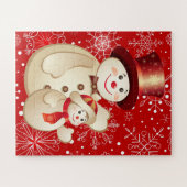 キッズカワイイ雪だるまパズル ジグソーパズル (横)