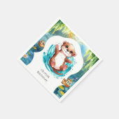 キッズカワイオッター誕生日 スタンダードカクテルナプキン (角)