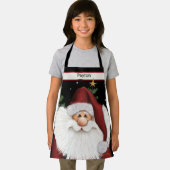 キッズカワイサンタスター間抜けクリスマスパーソナライズされた エプロン (インサイチュ)