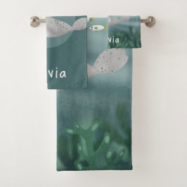 キッズカワイブルーザシーシール バスタオルセット