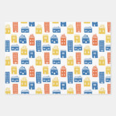 キッズカワイメイン通りスモールタウンハウスアパートメンツ ラッピングペーパーシート (正面)