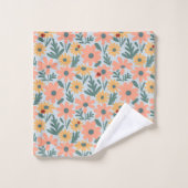 キッズカワイラディバグ水玉模様デイジー花柄 バスタオルセット (ウォッシュタオル)