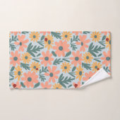 キッズカワイラディバグ水玉模様デイジー花柄 バスタオルセット (ハンドタオル)