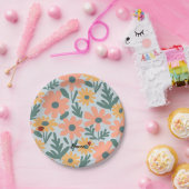 キッズカワイラディバグ水玉模様デイジー花柄 ペーパープレート (パーティー)