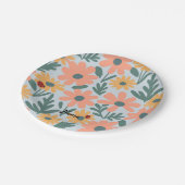 キッズカワイラディバグ水玉模様デイジー花柄 ペーパープレート (アングル)