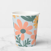 キッズカワイラディバグ水玉模様デイジー花柄 紙コップ (裏面)