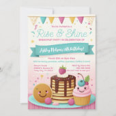 キッズカワイリーライズ&シャインブレックファーストバースデーパーティー 招待状 (正面)