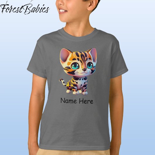 キッズカワイルドライフタイガージャングルサファリキットン Tシャツ