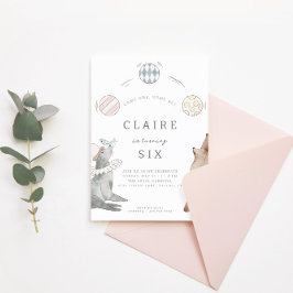 キッズカーニバルサーカス |女の子の誕生日パーティー 招待状