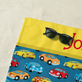 キッズカーパーソナライズされたズ ビーチタオル (インサイチュ)