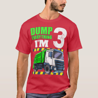 キッズガベージトラック3rd誕生日ボーイ3歳お風呂 tシャツ