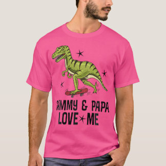 キッズガミーとパパは私の孫恐竜を愛している Tシャツ