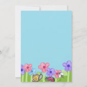 キッズガーデンパーティー自然トレイルかわいい誕生日 招待状 (裏面)