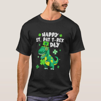 キッズキッズハッピーセントパットトレックスデイディーノSt patricksD Tシャツ