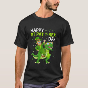 キッズキッズハッピーセントパットレックスデイディノSt patricksD Tシャツ