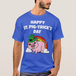 キッズキッズハッピーセントピッグトリック日かわいいピッグセントパー Tシャツ
