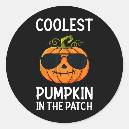 キッズキッズパンプキンのパッチ幼児の男の子 ラウンドシール (正面)